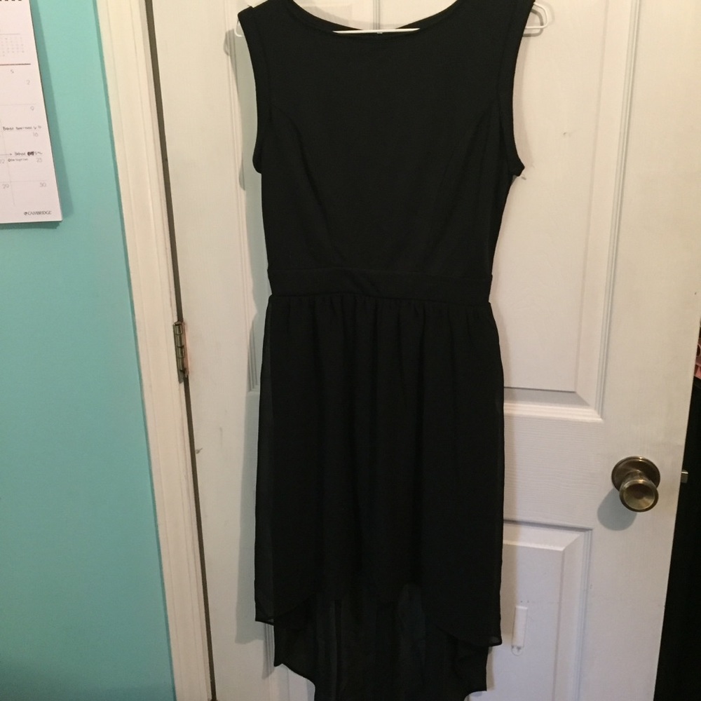 Black high low dress